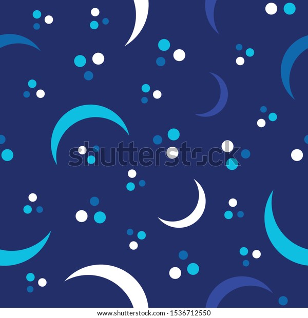 Seamless\
abstract moon dotted repeat background blue tones pattern for\
textile, wrapping, wallpaper, fabric\
print