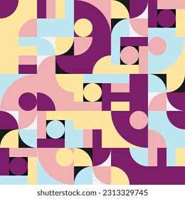 Seamless Abstract Mosaic Geometric Pattern Decorative Wall Home Modern Background Vector illustration . SSTKabstract