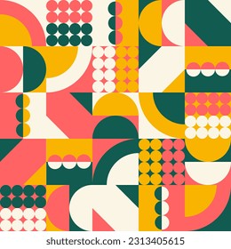 Seamless Abstract Mosaic Ornament Geometric Pattern Decorative Wall Home Modern Background Vector illustration . SSTKabstract