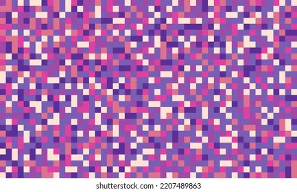 Seamless abstract mosaic vector background. Mosaic sunset. Purple square. Warm tone. For print and fabric, wallpaper, and bag