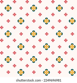seamless Abstract multi flowers geometrical basic pattern cream background. lattice, mesh, repeat tiles. Delicate design for decor,textile,ornament geometrical multi colour background pattern design.