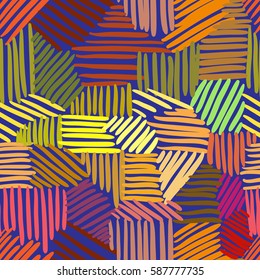 seamless abstract multicolor hand drawn pattern