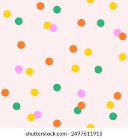 Patrón Pequeño multicolor abstracto inconsútil de los lunares en un fondo claro, estilo plano