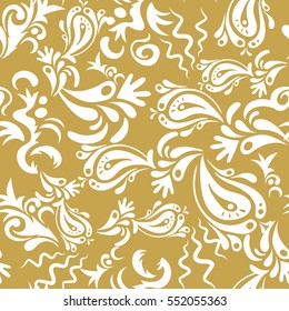 Seamless abstract multicolored tribal pattern. Hand drawn ethnic texture, flight of imagination. Vector illustration.