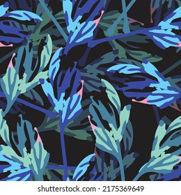 seamless abstract multicolour leaves pattern background , greeting card or fabric