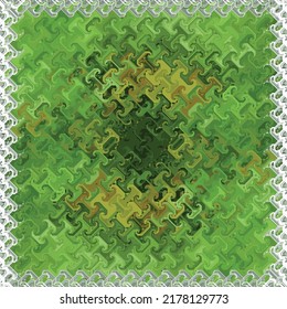 Seamless Abstract natural green vector design,Optical illusion,gradient surface.Mosaic,tile,textile,ethnic ornament,Background with a gradient.new creative wave different effect with white border.