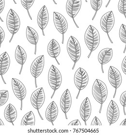 Seamless abstract nature background, hand draw