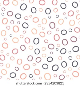 Seamless abstract O letter vector geometric pattern. Colorful letters on white background. Random order. Gift wrapping paper, fabric, poster. Bed linen and interior. School and learning theme.