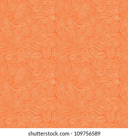 Seamless abstract orange hand drawn pattern. Vector illustration