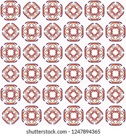 Seamless abstract orange maroon texture on white background. Arranged in a staggered manner two large floral fractal patterns. Vector.
