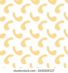 Seamless Abstract Organic Shapes Pattern in Yellow