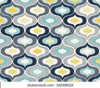 seamless abstract ornament dots doodle pattern