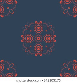 Seamless abstract ornament on background. Wallpaper pattern