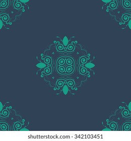 Seamless abstract ornament on background. Wallpaper pattern