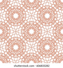 Seamless abstract ornament  on white background. Elegant vector pattern illustration for invitations, banknotes, diplomas, certificates, tickets and other papers security or wrapping design 