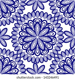 Seamless abstract ornament, openwork doily, vector 