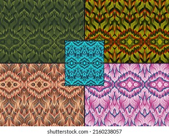 Seamless Abstract Ornament Pattern with Color Combination