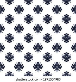 Seamless abstract ornament pattern. Vector gray and white background