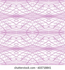 Seamless abstract ornament violet  on white background. Elegant vector pattern illustration for invitations, banknotes, diplomas, certificates, tickets and other papers security or wrapping design 