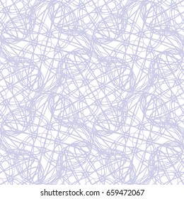 Seamless abstract ornament violet on white background. Elegant vector pattern illustration for invitations, banknotes, diplomas, certificates, tickets, other papers security or wrapping design 
