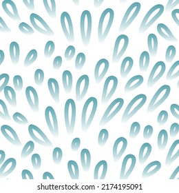 Seamless abstract ornament with water elements rain drops clouds. Suitable for decorating children's and women's products.
