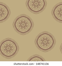 Seamless abstract ornamental background in brown colors