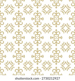 Modelo ornamental Abstractas inconsútil del batik del motivo de Tutul en color oro