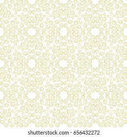 Seamless Abstract ornate pattern. Beige and white vector background.