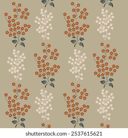 Seamless abstract painting flower pattern
