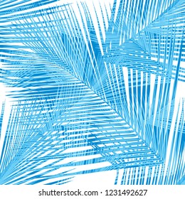 Seamless Abstract Palm Leaf Background Pattern