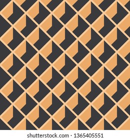 Seamless abstract pattern with 3d illusion of boxes. Vector 10 eps