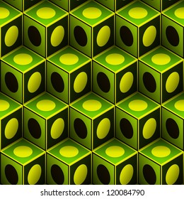 Seamless abstract pattern. 3d illustration.