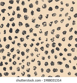 Patrón abstracto sin inconvenientes. Impresión animal para textiles. Grunge textura. Ilustración vectorial.