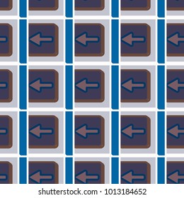 Seamless abstract pattern with arrows on button.