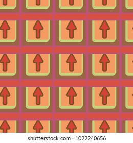 Seamless abstract pattern with arrows on button.