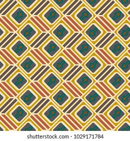 Seamless abstract pattern with arrows on button.