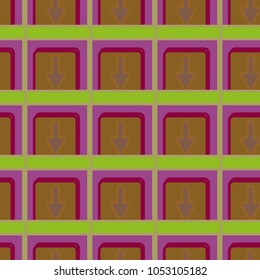 Seamless abstract pattern with arrows on button.
