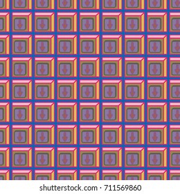 Seamless abstract pattern with arrows on button.