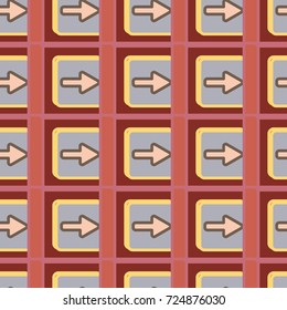Seamless abstract pattern with arrows on button.
