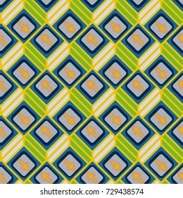 Seamless abstract pattern with arrows on button.