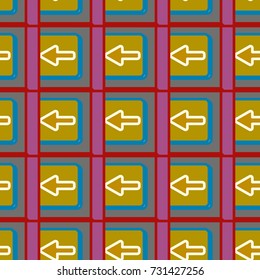 Seamless abstract pattern with arrows on button.