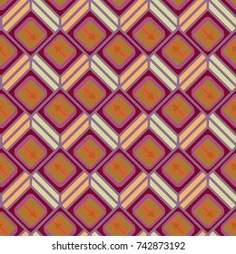 Seamless abstract pattern with arrows on button.