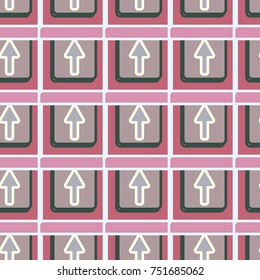 Seamless abstract pattern with arrows on button.