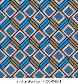 Seamless abstract pattern with arrows on button.