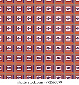 Seamless abstract pattern with arrows on button.