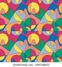 Seamless abstract pattern in the Art Nouveau style of the twenties of the twentieth century