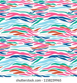 Seamless abstract pattern art. Texture with Hand Painted Crossing Brush Strokes for Print. Rustic texture background. Modern graphics. Vector illustration.