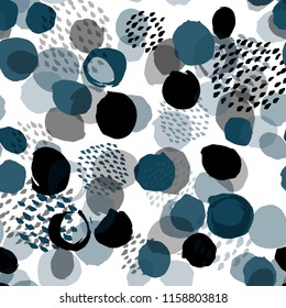 Seamless abstract pattern art. Texture with Hand Painted Crossing Brush Strokes for Print. Rustic texture background. Modern graphics. Vector illustration.