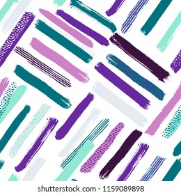 Seamless abstract pattern art. Texture with Hand Painted Crossing Brush Strokes for Print. Rustic texture background. Modern graphics. Vector illustration.