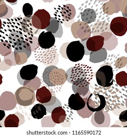 Seamless abstract pattern art. Texture with Hand Painted Crossing Brush Strokes for Print. Rustic texture background. Modern graphics. Vector illustration.